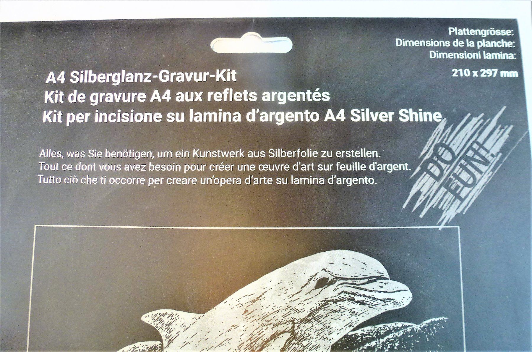 Kit bricolage: A4 Silberglanz-Gravur-Kit – Nuovo e nell'imballaggio originale da Murgenthal venduto da B.StM 3