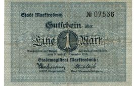 Marktredwitz 1 Mark 15.11.1918 SS++-VZ