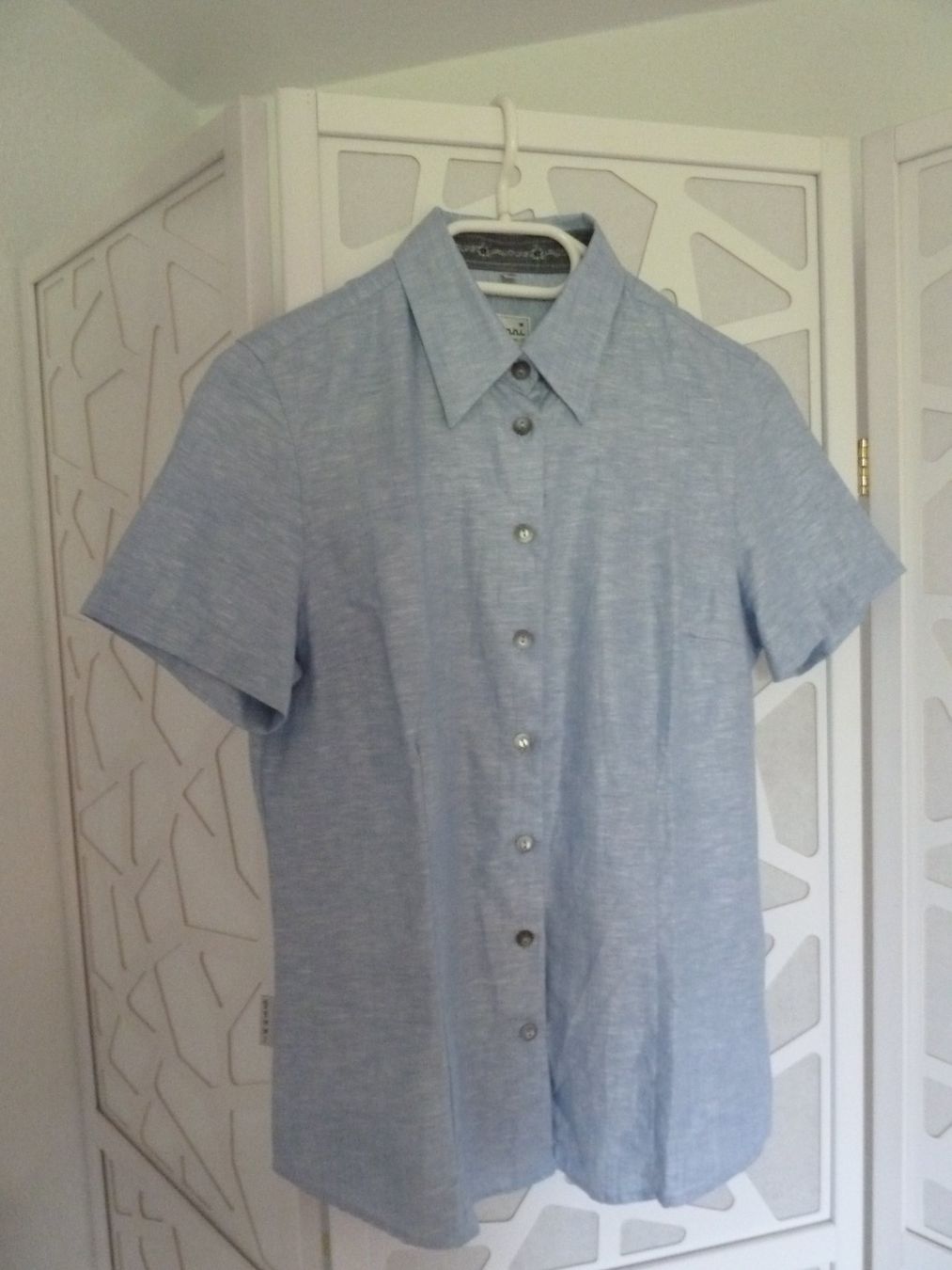 Camicette: Damen Bluse Edelweiss hellblau Gr.36 Leinen-Baumwolle – Nuovo (secondo la descrizione) da Meiringen venduto da Lifestyle55 8