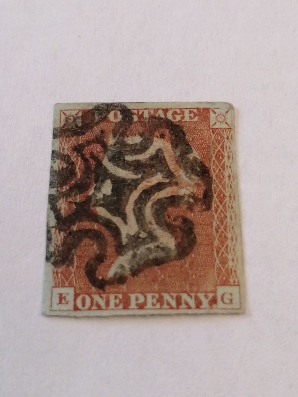 Alle Briefmarken: One Penny Red 1841, Platte 24 – Gebraucht aus Happerswil von tschergi