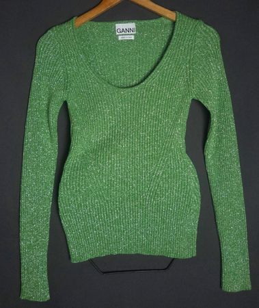 Ganni Viscose Blend Knitted Sweater 