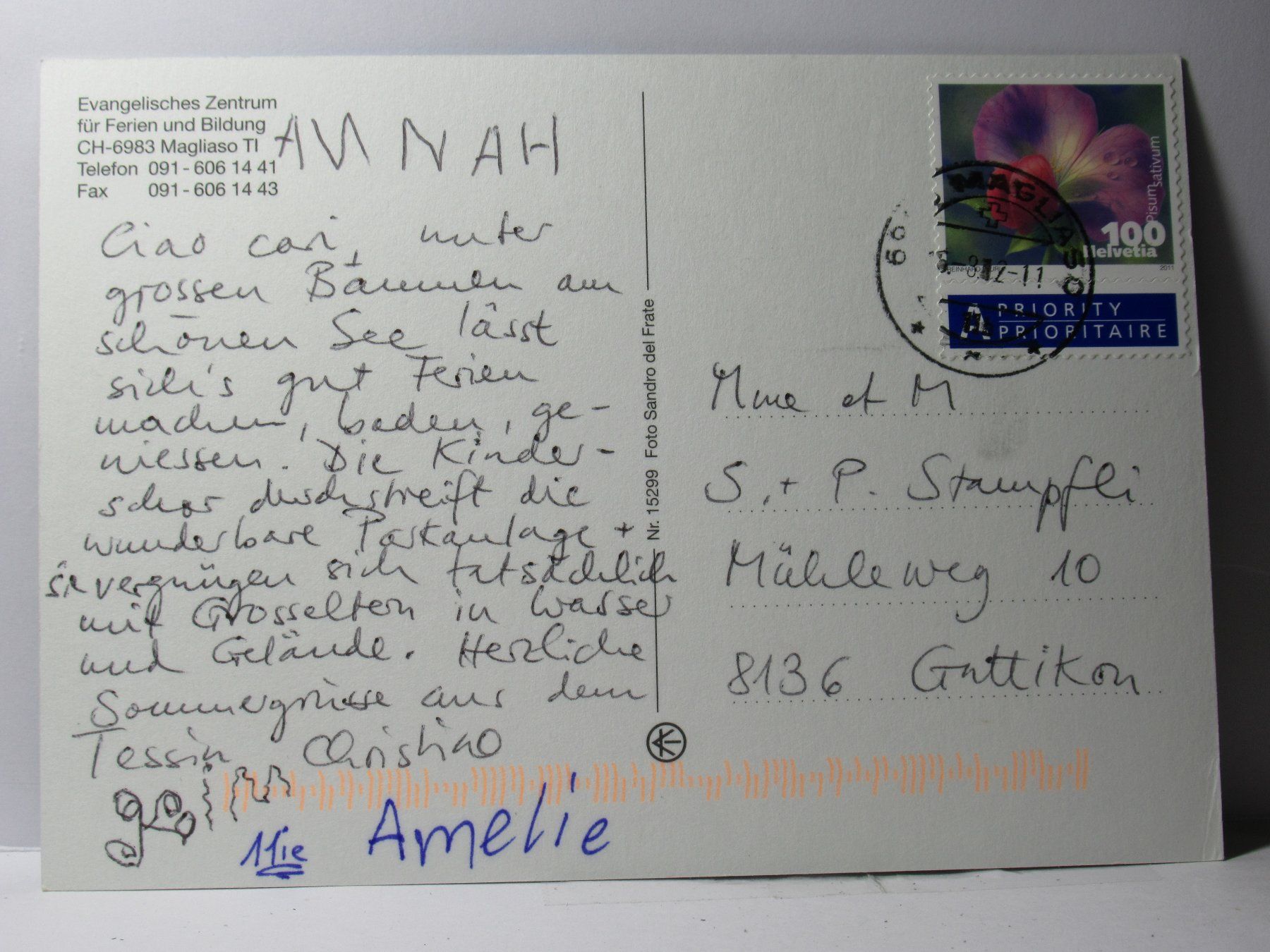 Cartoline postali: Magliaso - Evang. Zentrum – Usato da Grenchen venduto da Bluemchen1900 1
