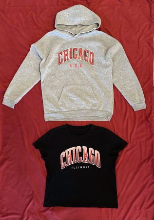 Hoodie und T-Shirt CHICAGO, sehr gut erhalten