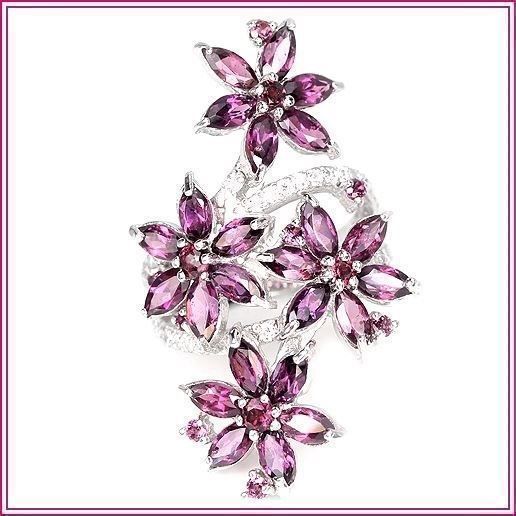 Ringe: ♛ Rhodolith 925 Silberring Gr. 15.5, 925 Silber – Neu und originalverpackt aus Oberglatt ZH von Hot-Spot