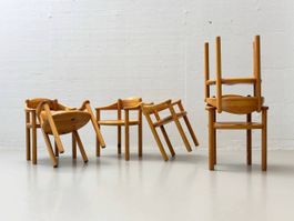 Stühle aus Kieferholz, Rainer Daumiller, Dänemark, 1970er