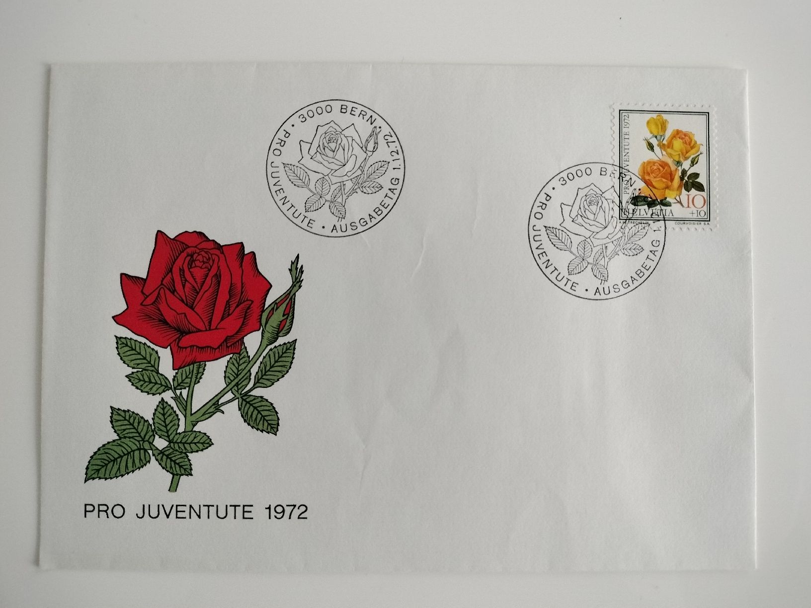 Alle Briefmarken: Pro Juventute 1972 Ersttagsbrief Rosen – Neu (gemäss Beschreibung) aus Oftringen von spo_g5zw