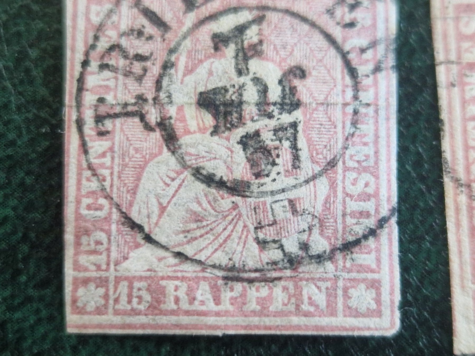 Alle Briefmarken: Strubel 24F, 2 St., 1x sig., ab 1.- – Gebraucht aus Burgdorf von Glossy01 2