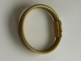 Lederarmband Farbe Gold