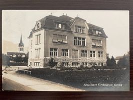 GRABS Schulhaus Kirchbündt / Kirchbünt und Kirche, 1922