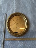 Petit miroir mural ovale vintage doré - Cadre sculpté style 