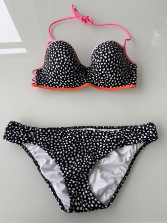 Victoria's Secret Bikini bandeau 34C /M schwarz-weiss