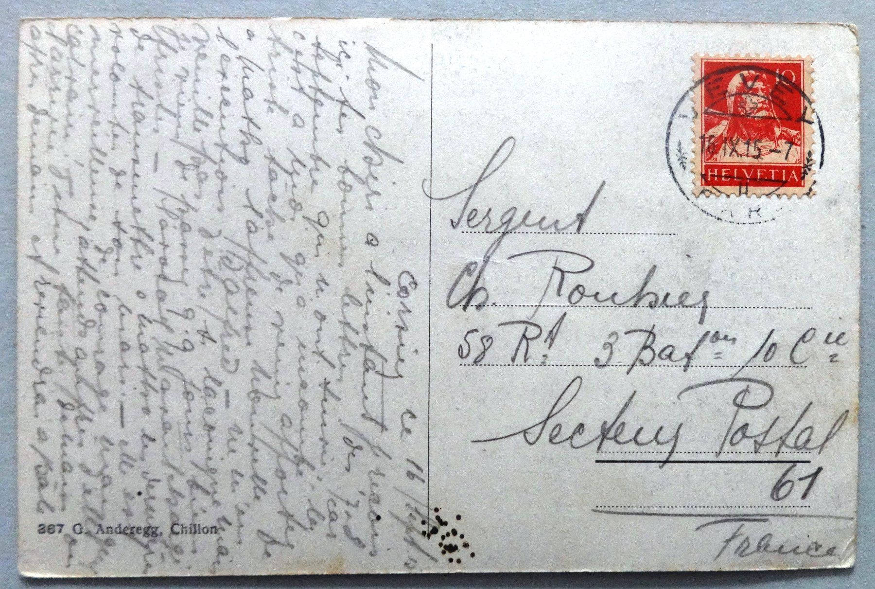 Cartoline postali: Château de Chillon - Cour et escalier d' Honneur – Usato da Fétigny venduto da Billy2miny 1