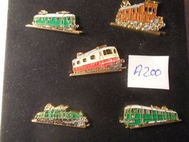 5 Ver. LokomotEisenbahn Pins (A200)