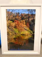 Photo originale lac en automne avec cadre 40 x 50