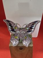 Broschen Schmetterling Strasssteine Silber Neu