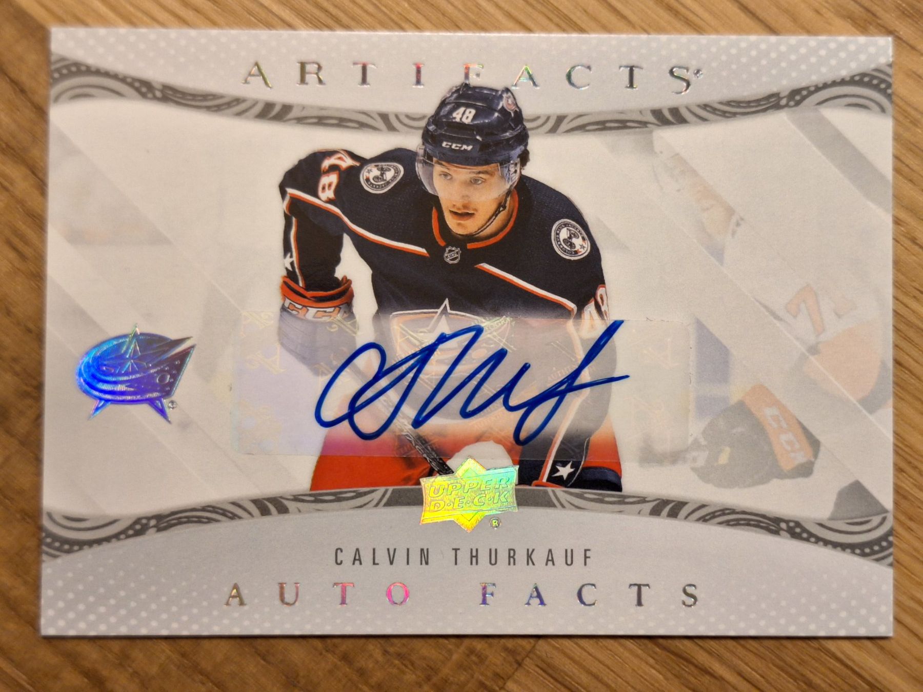 NHL Carte collezionabili: Calvin Thurkauf Artifacts Autofacts Auto Blue Jackets – Nuovo (secondo la descrizione) da Lostallo venduto da Card_master
