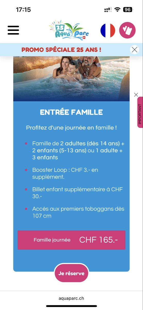 Tickets: Entrées AquaParc FAMILLE – Neu (gemäss Beschreibung) aus Genève von jul_2fzv 1