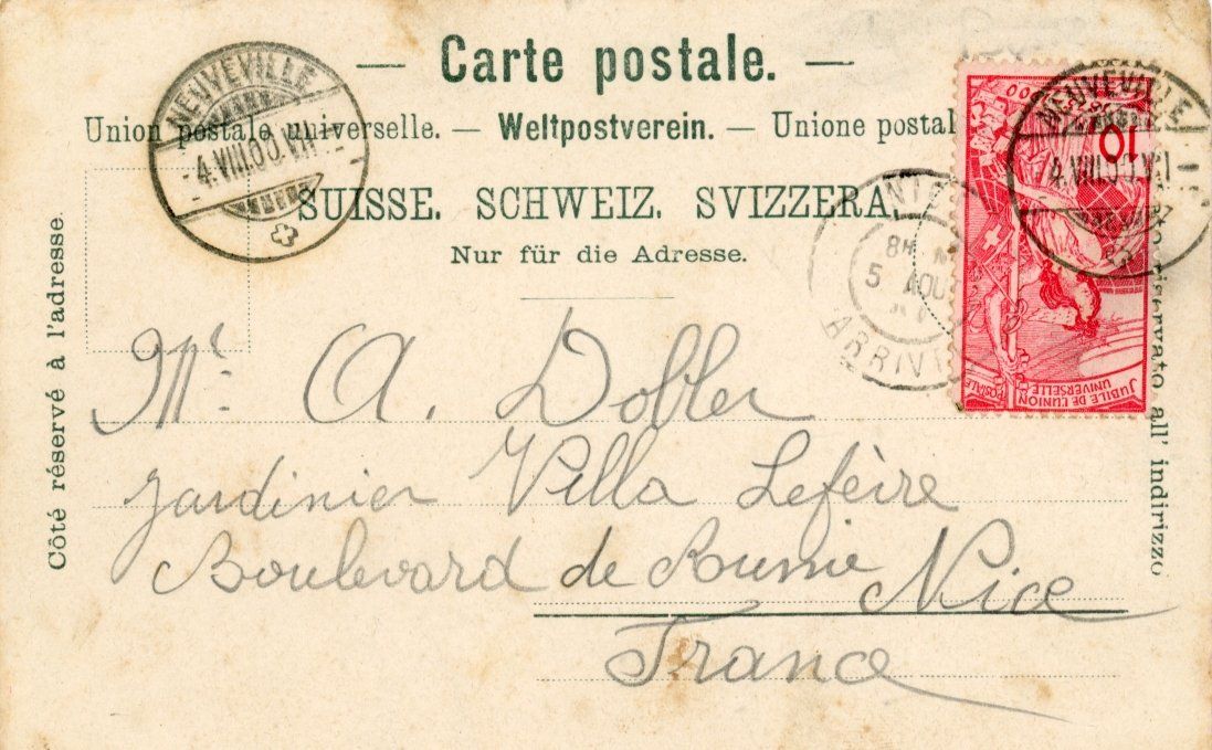 Ansichtskarten: Neuveville   BE   -   Rue du Marché       en 1900 – Gebraucht aus Brig von Valcards54 1