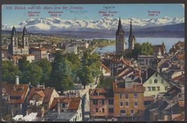Zürich und die Alpen von der Urania   1932