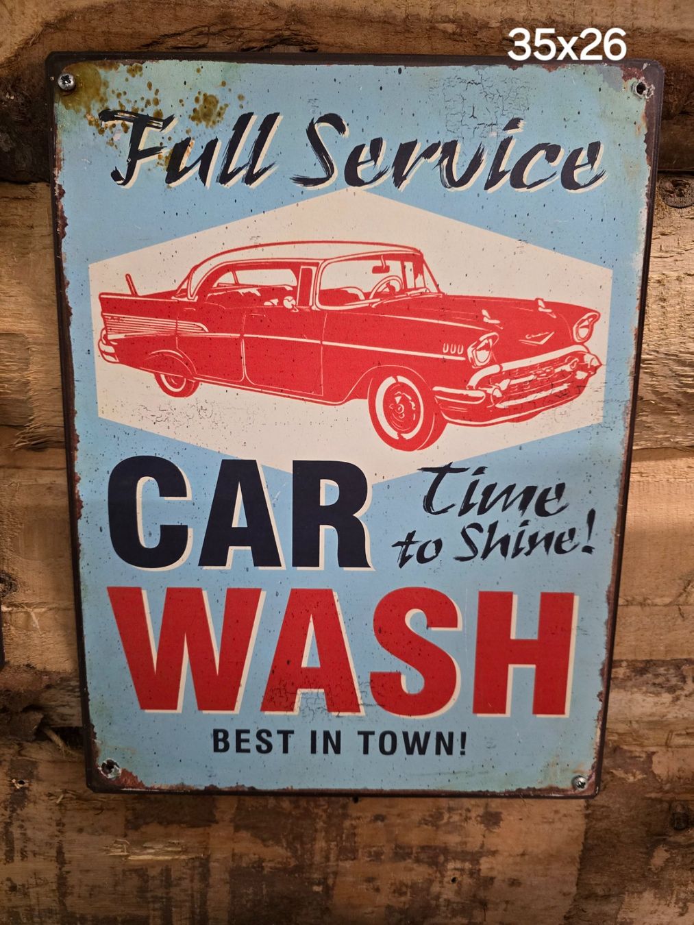 Insegne: Blechschild Car Wash US CAR – Usato da Leimbach AG venduto da Vogelspinne 1