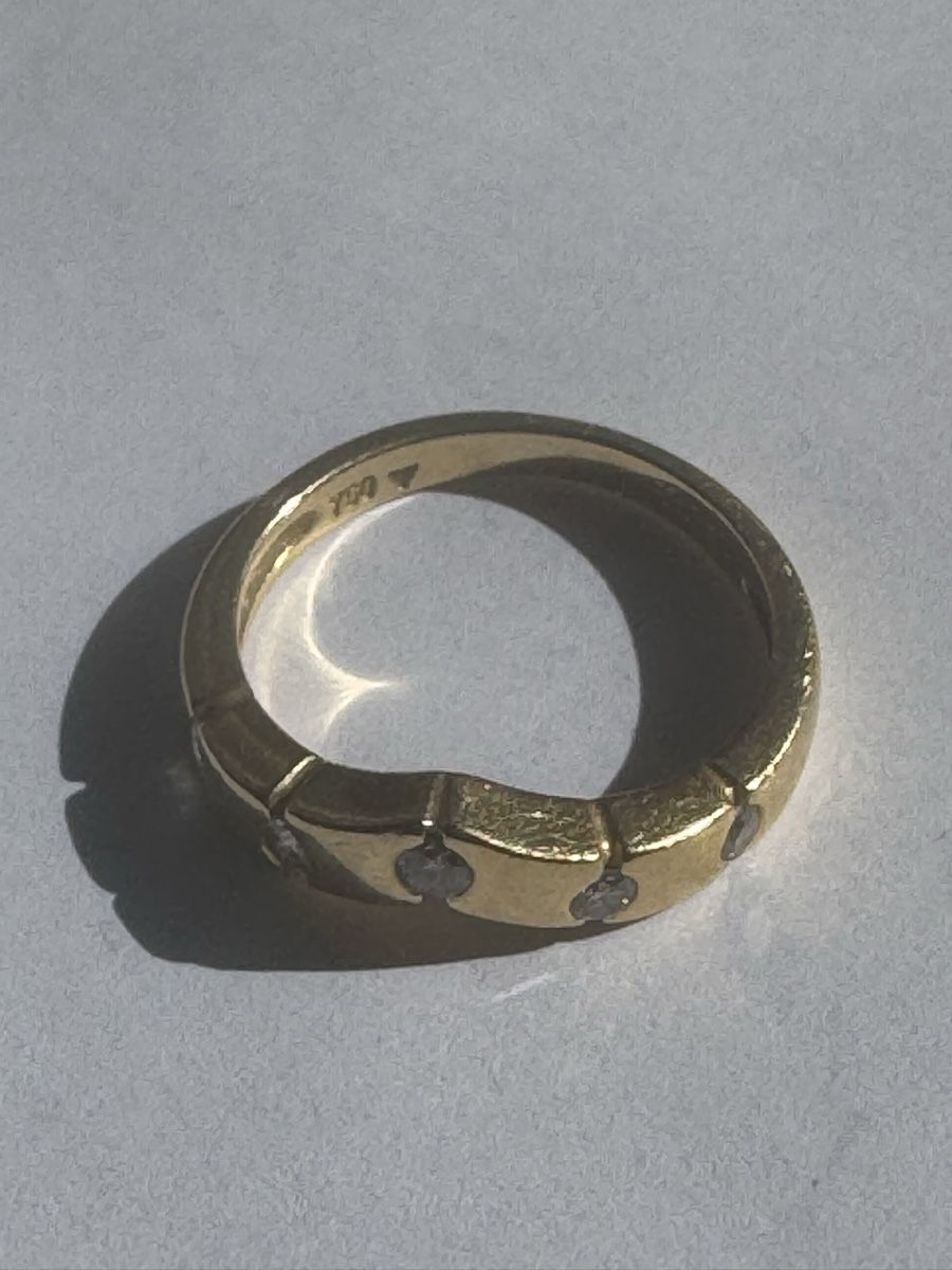 Anelli: 18k Goldering mit Diamanten – Usato da Zürich venduto da Reutener01 2
