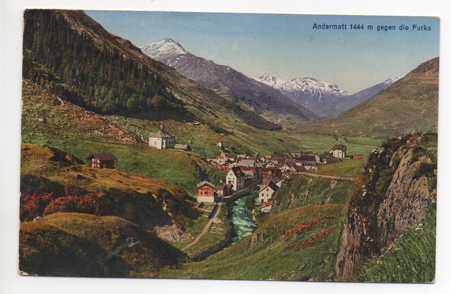 Cartoline postali: ANDERMATT gegen die Furka – Usato da Jona venduto da philajona