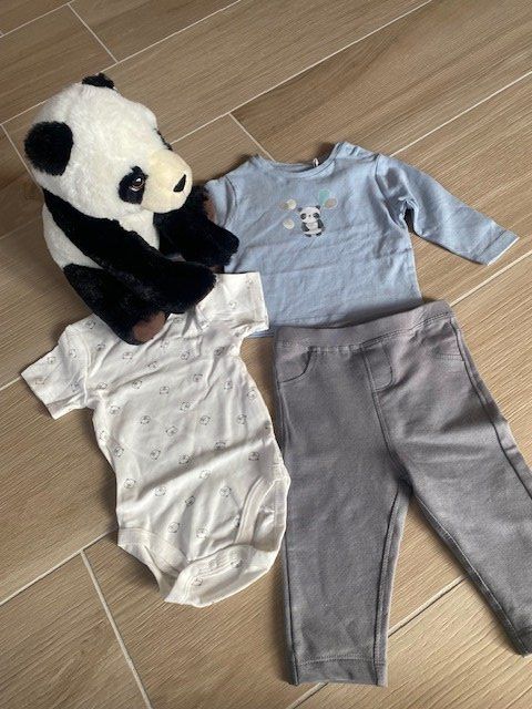 Lotti & Set di vestiti: neues Baby Set Gr. 62 "Panda hellblau" – Nuovo (secondo la descrizione) da Staufen venduto da Nasli 5