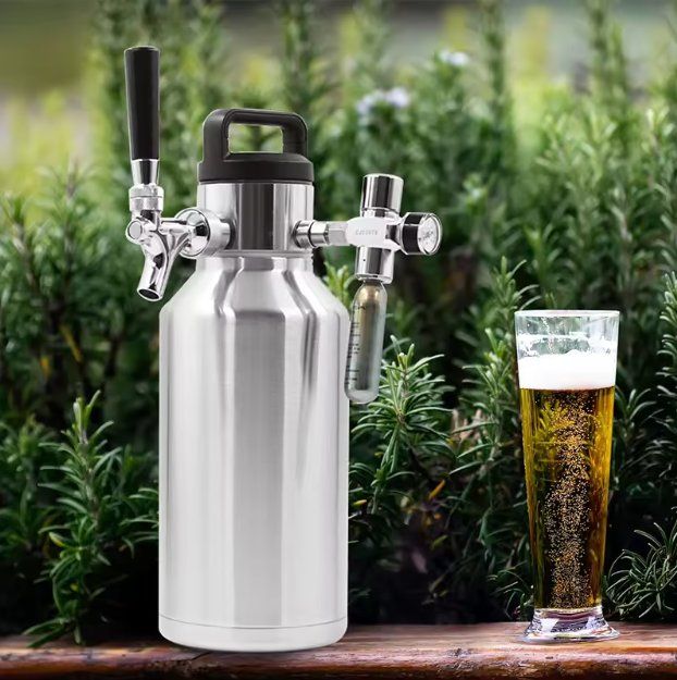 Bicchieri, Caraffe & Bottiglie: Growler de 2L inoxydable et isolé – Nuovo e nell'imballaggio originale da Romont FR venduto da Garcimat 1