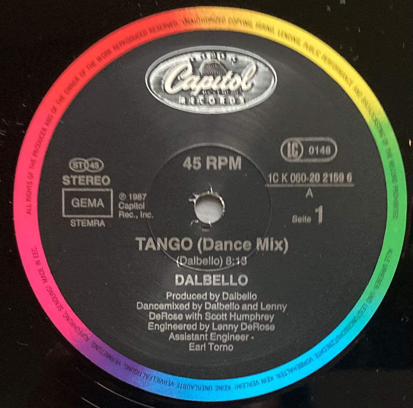 Dischi in vinile: DALBELLO - TANGO – Usato da Poliez-Pittet venduto da Newtown-Records 2