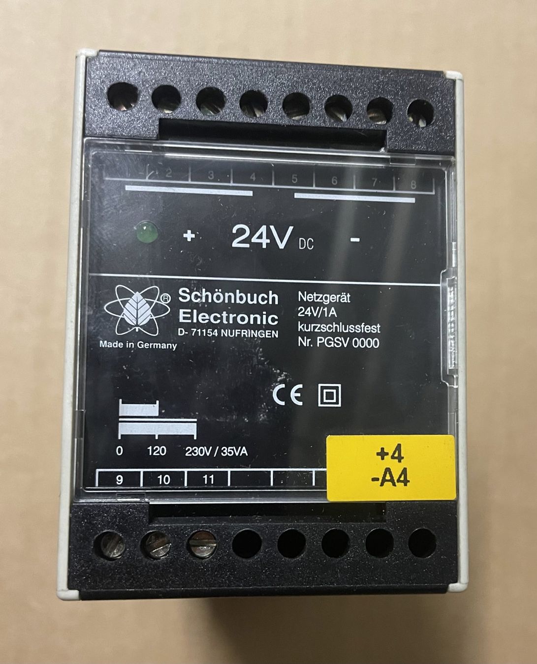 Elektronikbauteile: Schönbuch Electronic Netzgerät 24VDC / 1A PGSV 0000 – Gebraucht aus Sins von 3985schluckti