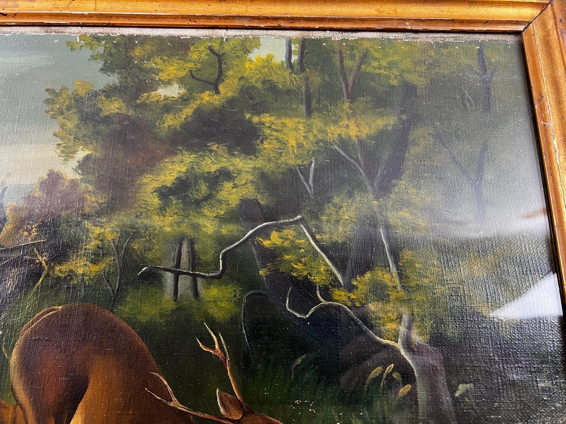 Tableaux: Jagd-Szene Oel-Gemälde alt! – D'occasion à Hinwil par Chnap 3