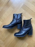 Pantanetti Leder Stiefeletten schwarz