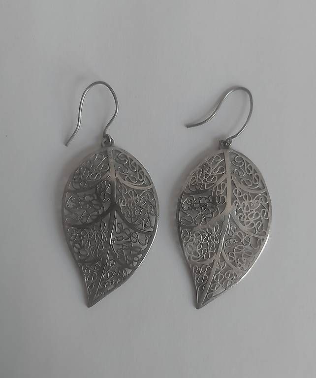 Boucles d'oreille: Orecchini a foglia in argento – D'occasion à Tesserete par La-Fleur-De-Cerisier 1