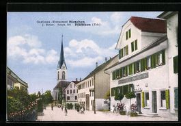 Pfäffikon, Strassenpartie mit Gasthaus 