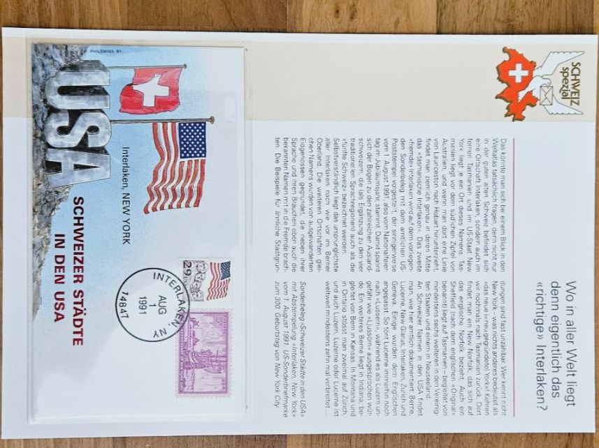 Alle Briefmarken: Sammlung von 6 Sonderbriefe Schweizer Städte in den USA – Gebraucht aus Uznach von Rayonii 2