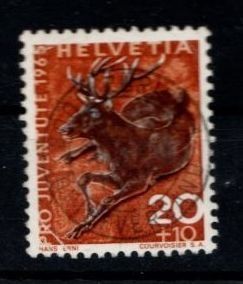 Tutti i francobolli: 1965 - PJ / Einh. Wildtiere / Edelhirsch – Usato da Schaffhausen venduto da poststamp