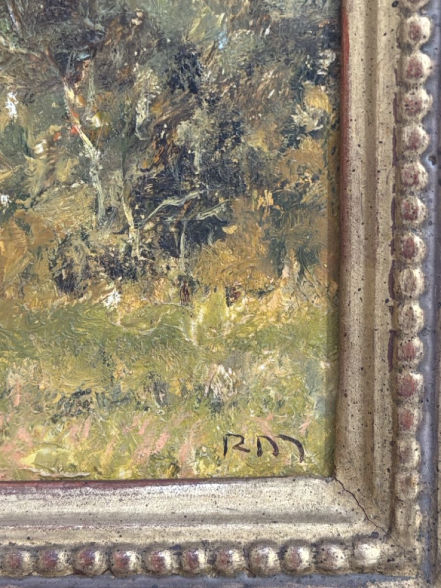 Gemälde: Altes Gemälde, Landschaft mit Haus. – Gebraucht aus Biberist von Momo33 4