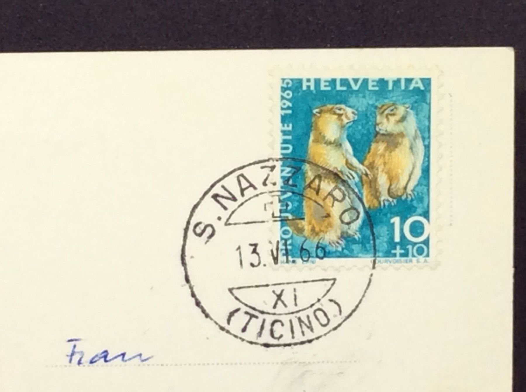 Cartoline postali: San Nazzaro Gambarogno – Usato da Widnau venduto da Brusi9 1