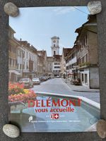 DELÉMONT JURA SUISSE Vintage Tourismusplakat Plakat