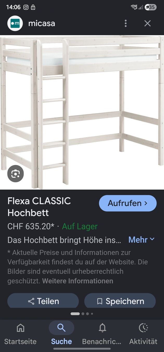 Betten: Flexa Hochbett von Micasa 185 cm – Gebraucht aus Horgen von Happi76 3