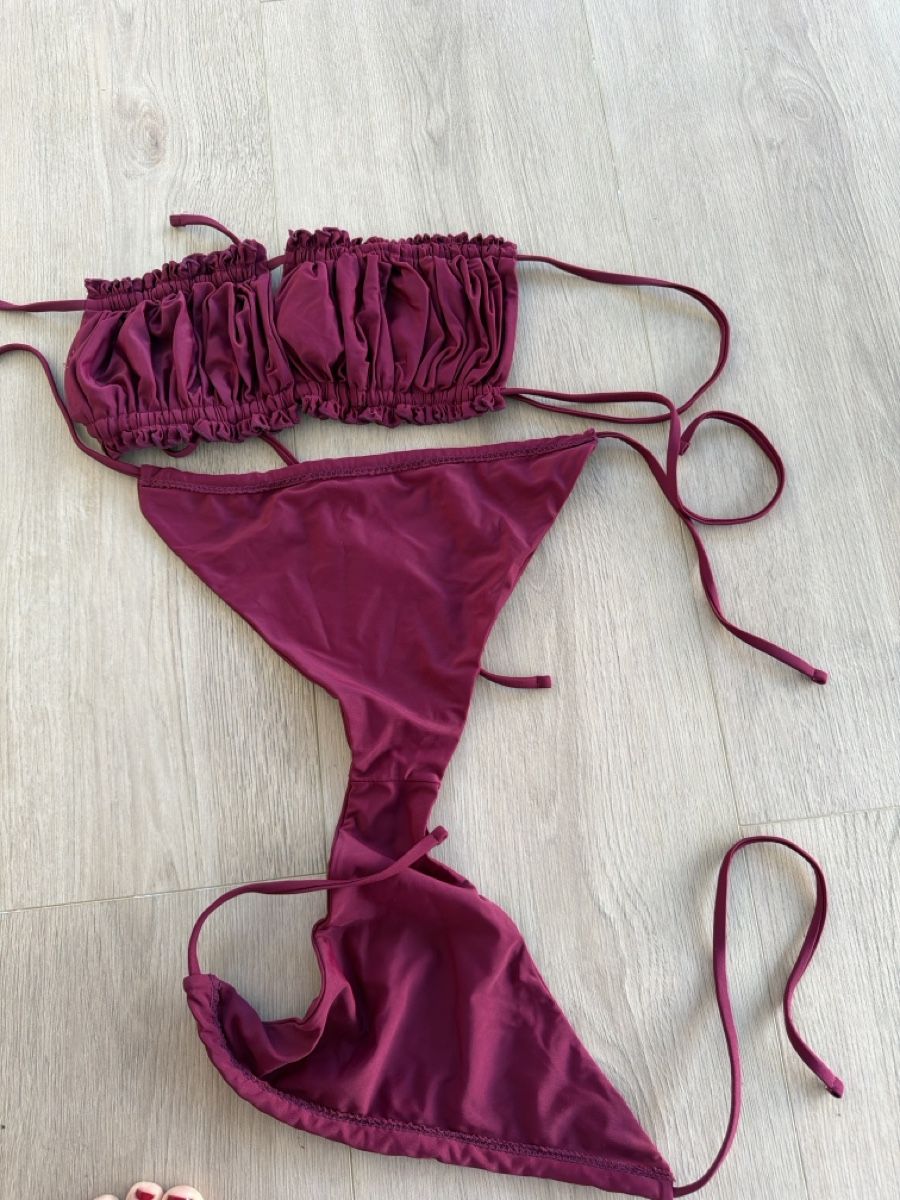 Shein Costumi da bagno & Bikini: Bikini Weinrot Grösse S neuwertig – Nuovo (secondo la descrizione) da Däniken SO venduto da NBdesign 1