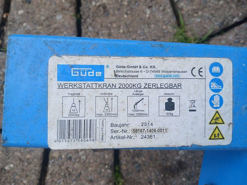 Gru: Werkstattkran 2000 kg – Usato da Auw venduto da mic_z2t2 2
