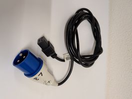 Adapterkabel CEE Stecker auf Kaltgerätestecker gebraucht