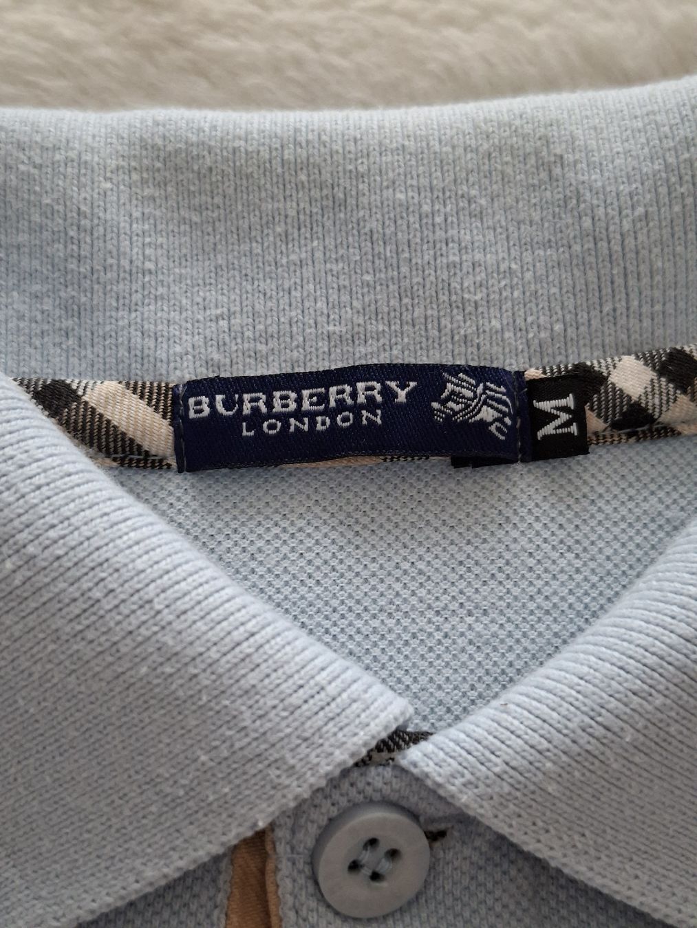 Burberry Magliette Polo: Polo manches longues bleu clair taille M – Usato da Renens VD venduto da ser_j2fn 4
