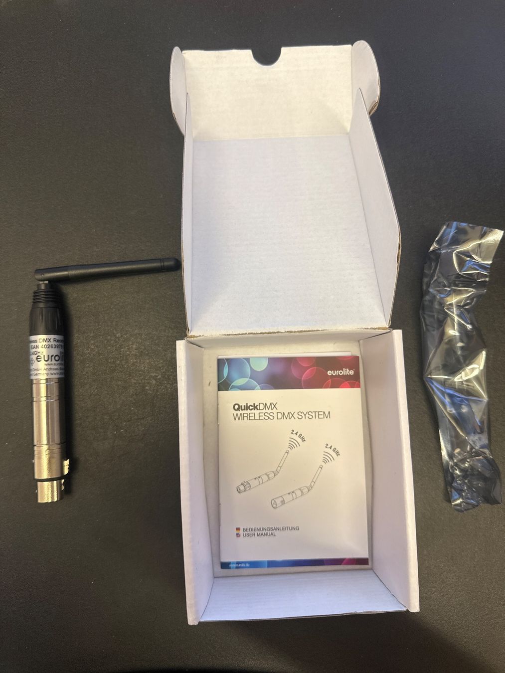Unità & Adattatore: EUROLITE QuickDMX Funkempfänger phantomgespeist XLR5 – Usato da Sonnental venduto da showconcept303 1