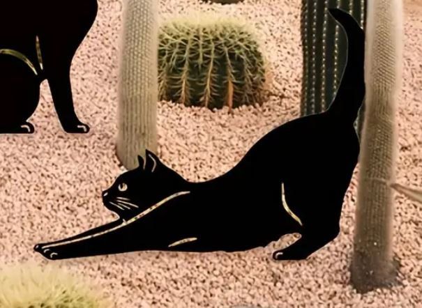 Statuette: Katze Gartenstecker Metall (30 cm) – Nuovo e nell'imballaggio originale da Langenbruck venduto da Gumsi 1