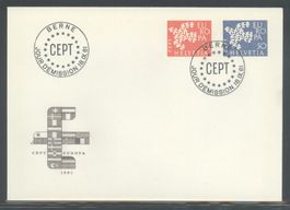 1961, FDC, Europa (Nr. 379–380) (2)