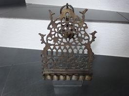 Antike jüdische Chanukka-Öllampe aus Messing