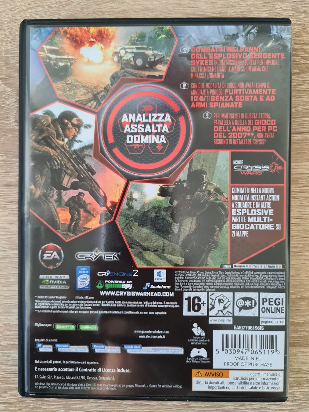 Giochi: Crysis Warhead (2 CD) - PC – Usato da Carouge GE venduto da Franllo 1