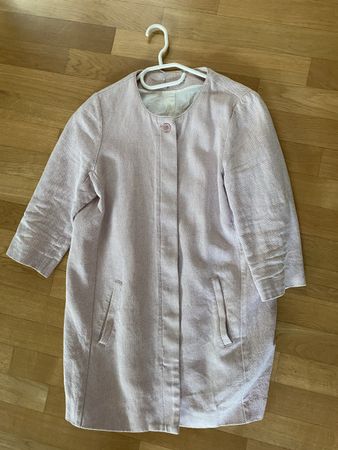 Kurzmantel Leinen und Baumwolle rosa 40